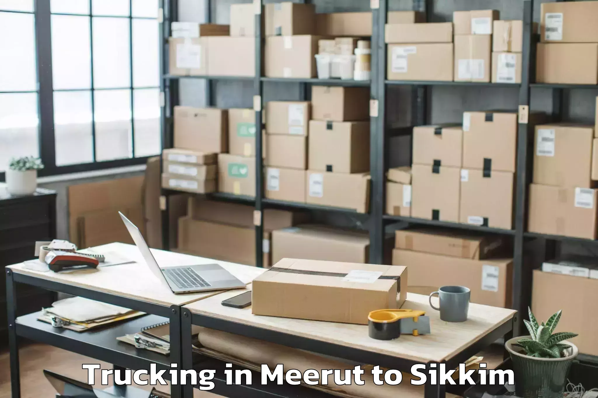 Hassle-Free Meerut to Srm University Sikkim Gangtok Trucking